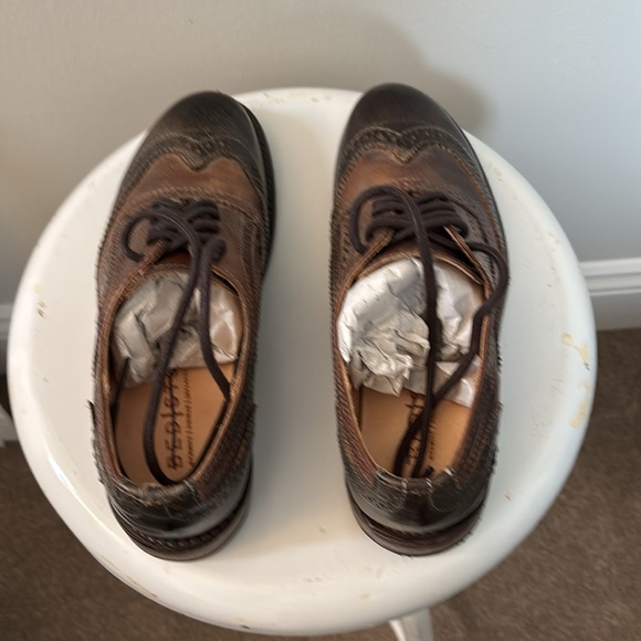 Bed Stu- Brown Oxford Shoes with Broguing and Lace-Up Design - Picture 3 of 11